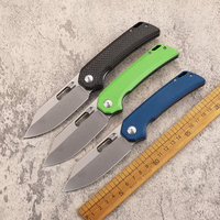 Couteau pliant de haute qualité avec lame en acier 14c28n usinée par CNC, manche en G10, système de roulement de haute qualité, couteau de poche