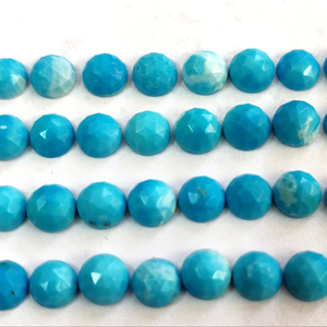 Naturel Arizona Turquoise Rond Rose Cut 6mm - Loose Turquoise Rose Cut Top Quality Loose Gemstone - Product Image 1