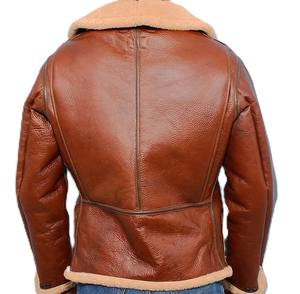 Veste en cuir de style vintage de haute qualité avec boutons en fausse fourrure et fermeture éclair, approvisionnement ODM - Product Image 2