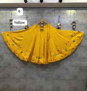 Traditional <b>Red</b> Multi Color Cotton Multi Concept Chaniya Choli Heavy Duftta Pallu Work Moisture Wicking for Women Casual Wear - Product Image 2