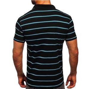 Venta al por mayor Polo camiseta Streetwear moda rayas Golf verano Camisetas hombres - Product Image 2