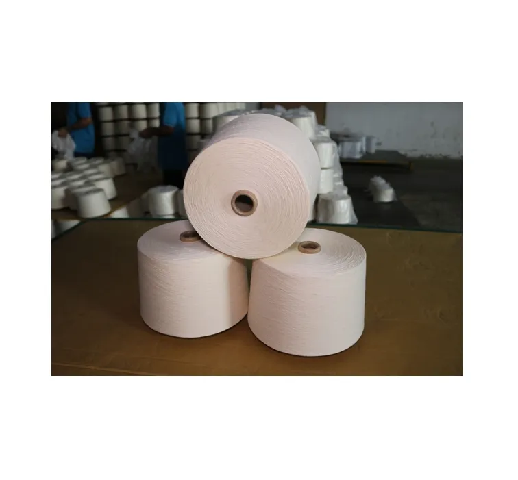 Fast shipping Ring spinning cotton / polyester (cvc yarn (cotton/polyester)) From Ne 10 to Ne 30 Carded or combed
