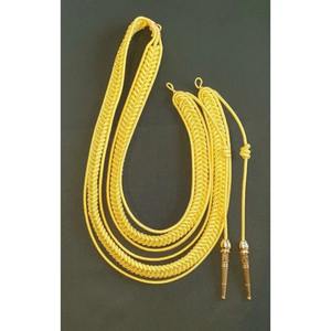Cable de vestir para uniforme OEM, Aiguillettes personalizados y cuerdas de hombro dorados y metálicos con puntas de latón, artesanías tejidas a mano - Product Image 3