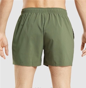 Short de gym avec logo personnalisé Short athlétique vert teint à taille élastique avec poches Short d'entraînement de natation pour homme couleur unie - Product Image 3