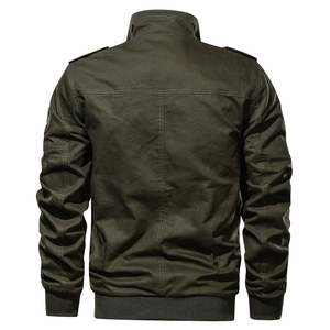 Blouson aviateur pour homme de qualité supérieure, confortable, à ressorts enduits, taille personnalisée, édition lourde, tendance, anti-rides, coupe régulière, tendance - Product Image 2