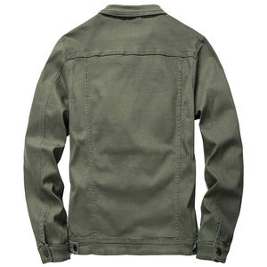 Veste en jean pour homme Streetwear Hip Hop vêtements d'extérieur décontractés 2023 nouveau automne hiver coupe ajustée polaire coupe-vent personnalisable Logo avant - Product Image 5