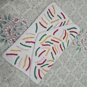 Sac de messager noir bohème fait à la main pour les femmes léger fermeture éclair durable motif de feuille abstraite chaîne de broderie pour le voyage - Product Image 2