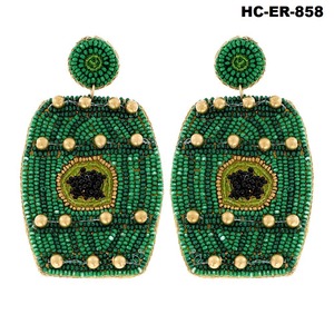 Pendientes de cuentas artísticas con cuentas de vidrio deslumbrantes Accesorio decorativo Ideal para mujeres para accesorios durante la Navidad - Product Image 2