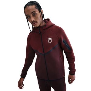 Veste à capuche zippée intégrale en polaire technique pour homme, rouge cramoisi, légère, chaude, vêtements de sport d'entraînement, vêtements de sport haut de gamme - Product Image 4