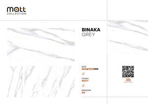 กระเบื้องเซรามิกพอร์ซเลนลายครามเนื้อด้านสีเทาขนาด60x120ซม. กระเบื้อง600x1200มม. สำหรับห้องนั่งเล่นและห้อง - Product Image 2