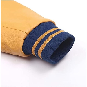 Veste universitaire de baseball pour hommes de haute qualité pour l'hiver veste de collège enduit de logo avant en laine brodée pour hommes - Product Image 4