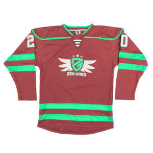 Venta al por mayor de diseño personalizado sublimado de impresión en blanco de hockey sobre hielo Jersey cosido bordado camiseta de fútbol - Product Image 1