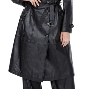 Meilleur manteau d'hiver en cuir véritable pour femmes, design en peau de mouton véritable, vintage, élégant, respirant, en coton tricoté, personnalisable - Product Image 6