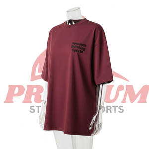 T-shirt unisexe en coton 100% lourd de qualité supérieure, impression personnalisée du logo, coupe ample, design oversize avec motif uni, haute qualité pour homme - Product Image 3