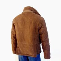 Veste en daim de mouton marron Longmire pour homme, imperméable, chauffante, à séchage rapide, respirante, veste de travail, design personnalisé, haute qualité