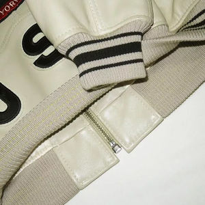 Chaquetas de hombre Avirex transpirable logotipo personalizado de talla grande de cuero real Varsity Arms chaqueta de cuero de motocicleta para hombre - Product Image 5