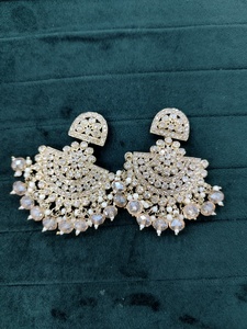 Venta caliente oro Vintage sombra cristal pendientes para mujer pendientes occidentales elegante estilo Vintage pendiente pantalla - Product Image 2