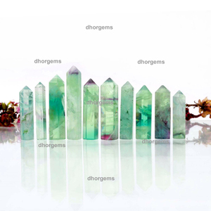 Puntas de Cristal de Fluorita Arcoíris, Torre de Cuarzo Natural de Doble Terminación, Curativa | Piedras Energéticas de Reiki para Meditación, Gemas Pulimentadas - Product Image 6