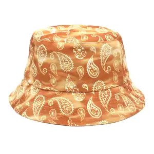 Bandana Reversible Bucket Hat Manufacturer Customized Logo Designed Fisherman Hats Plus size