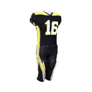 Maillot de football américain brodé grande taille XL haut en polyester respirant pour adultes collège pour nom d'équipe imprimé sport court - Product Image 4