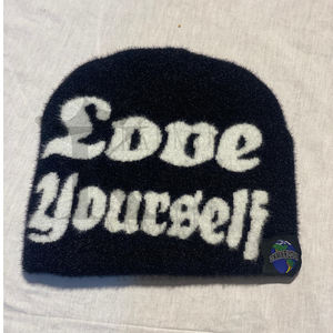 Fabrication sur mesure Bonnets imprimés sur tout le concepteur en Satin latéral Bonnets unisexes chauds de haute qualité en tricot Jacquard Mohair Bonnets - Product Image 4