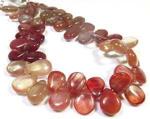 Labradorita Andesina Roja Natural Piedras Preciosas Sueltas en Forma de Pera 9-14,5mm Suave Pulido 8 \ "Strand Beads - Product Image 6