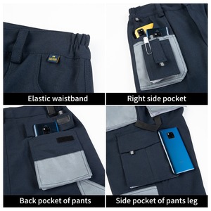Pantalon Cargo en Coton Durable pour Hommes Uniforme de Travail Respirant avec Multi-Poches pour les Tailles US et UE Pantalon de Travail - Product Image 2