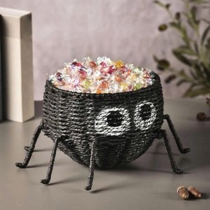 Panier en forme de chauve-souris en herbe de mer naturelle tissé à la main, décoration d'Halloween pour la maison, fabriqué au Vietnam - Product Image 4