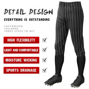 Pantalons de baseball professionnels pleine longueur avec personnalisation de marque, étiquette privée, vente en gros - Product Image 3
