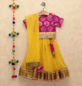 Filles de haute qualité enfants Lehenga Choli vente en gros vêtements ethniques indiens et pakistanais vêtements de fête du fabricant et fournisseur - Product Image 4