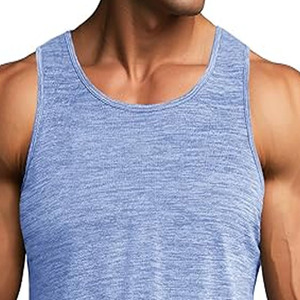 Camiseta sin Mangas con Cuello en V de Poliéster/Algodón Transpirable Hecha a Medida para Hombre, Ropa de Gimnasio para Entrenamiento - Product Image 2