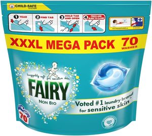 Capsules de lavage Fairy Non Bio Pods, nettoyage extraordinaire, 120 lavages - Product Image 2