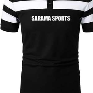 Camiseta de manga corta con bloques de color a rayas de verano para hombre Polo de punto elegante e informal con opciones personalizadas disponibles - Product Image 5