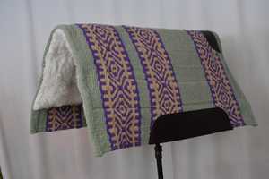 Top vente indien en cuir véritable tapis de selle cheval Western couverture Polyester feutre indien laine couverture polaire doublure en gros - Product Image 5