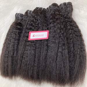 Extensions à clips en cheveux vierges vietnamiens, vente chaude, Remy, cuticules alignées, style vague profonde lâche, femmes noires, vague naturelle - Product Image 4