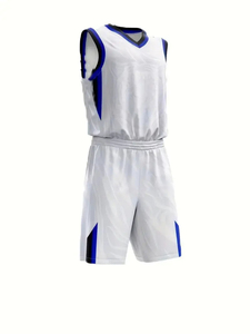 2026 Qualité Premium Nouveau Design 100% Polyester Imprimé Personnalisable pour votre équipe Ensemble de maillots de basketball réversible Unisexe - Product Image 2