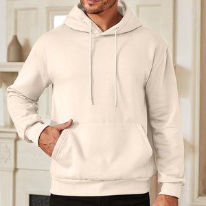 Style de rue personnalisé surdimensionné hommes sweats à capuche blanc uni en vrac hiver hommes sweat pull à capuche - Product Image 3