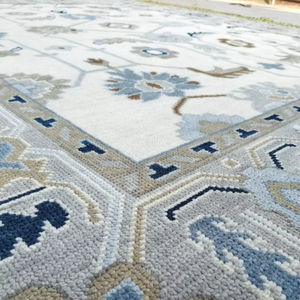 Haute qualité 6x8 moderne rose laine tapis tapis ensembles tissé à la main brodé prix usine antidérapant pour salon abstrait - Product Image 1