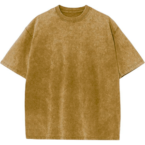 Camiseta Unisex al por Mayor, 100% Algodón, Talla Grande, Lisa, Lavada a la Piedra, Lavada al Ácido, Estilo Hip Hop Vintage - Product Image 5