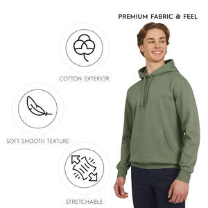 Sweat-shirts pour hommes personnalisés en Gsm, impression de logo en relief, sweat-shirt surdimensionné, qualité supérieure, pull-over 100% coton, sweat-shirts pour hommes vierges - Product Image 4