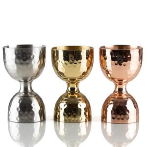 Jigger de Barra de Doble Cara con Acabado Martillado de Acero Inoxidable, Herramienta de Medición de Cócteles de Precisión con Agarre Equilibrado y Vertido Preciso - Product Image 4