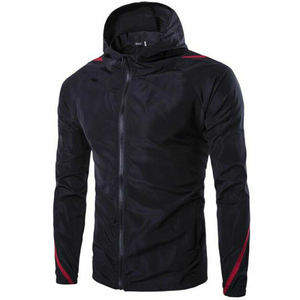 Chaqueta Deportiva Impermeable para Hombre, con Cuello Alto, Bordado, Cortavientos, para Gimnasio, Entrenamiento, Correr, con Capucha, Ropa Deportiva de Moda, Anorak - Product Image 6