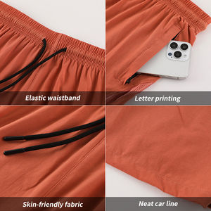 Short de gymnastique solide personnalisé pour hommes décontracté Sports athlétiques séchage rapide respirant entraînement course à pied avec poches - Product Image 6