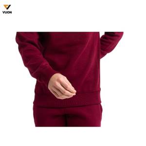 Ensemble de jogging à capuche unisexe 100% coton sweat-shirt en éponge française Logo personnalisé survêtement pour hommes pour le jogging d'hiver sweat à capuche à col rond - Product Image 5