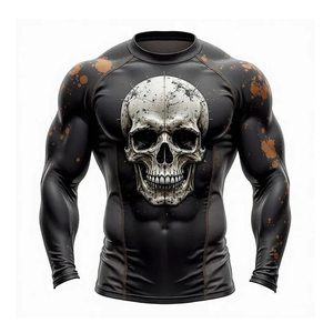 MMA BJJ Rash Guard with moisture control design and strong fabric to support tough grappling rounds <b>kimono</b> de jiu jitsu - Product Image 2