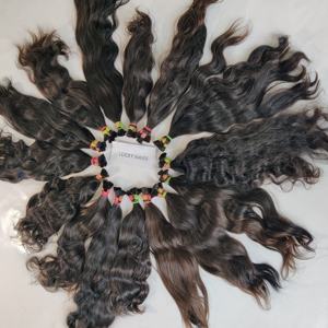 Extensions de cheveux humains bruts indiens à cuticule alignée au prix de gros tissage en vrac vague de cheveux humains vierges Curl lâche fermeture à lacet profond - Product Image 3