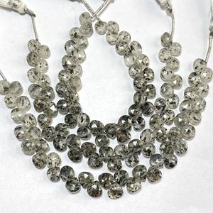 Dot Quartz Faceted Heart Shape Briolette Beads Natural Venta al por mayor Fabricación de joyas - Product Image 4