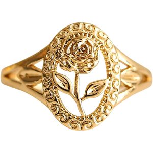 Gioielli in rame intarsiati da donna con anello in oro grosso da donna - Product Image 1