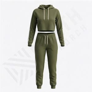 Chándales Deportivos Ligeros para Mujer, Servicio OEM, Corte Regular, 100% Algodón, Ropa Deportiva de Invierno para Adultos, Gimnasio, Correr, Ropa Deportiva Personalizada - Product Image 1