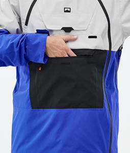 Veste de ski pour homme Monteec, bleu/bleu foncé, imperméable 10 000 mm, isolation en polaire Tex, coupe-vent, fermeture éclair - Product Image 6